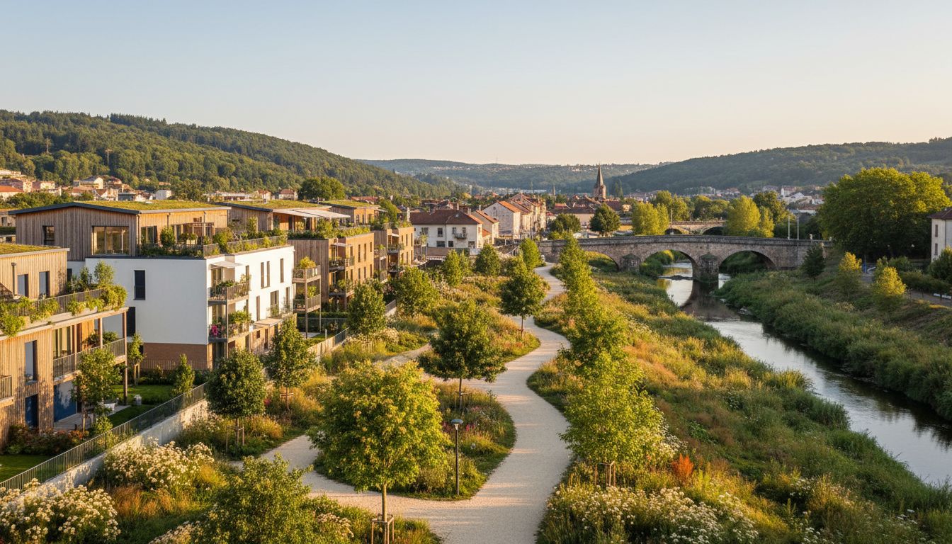 La reconquête des berges qui crée une nouvelle voie verte et un écoquartier près de Saint-Étienne